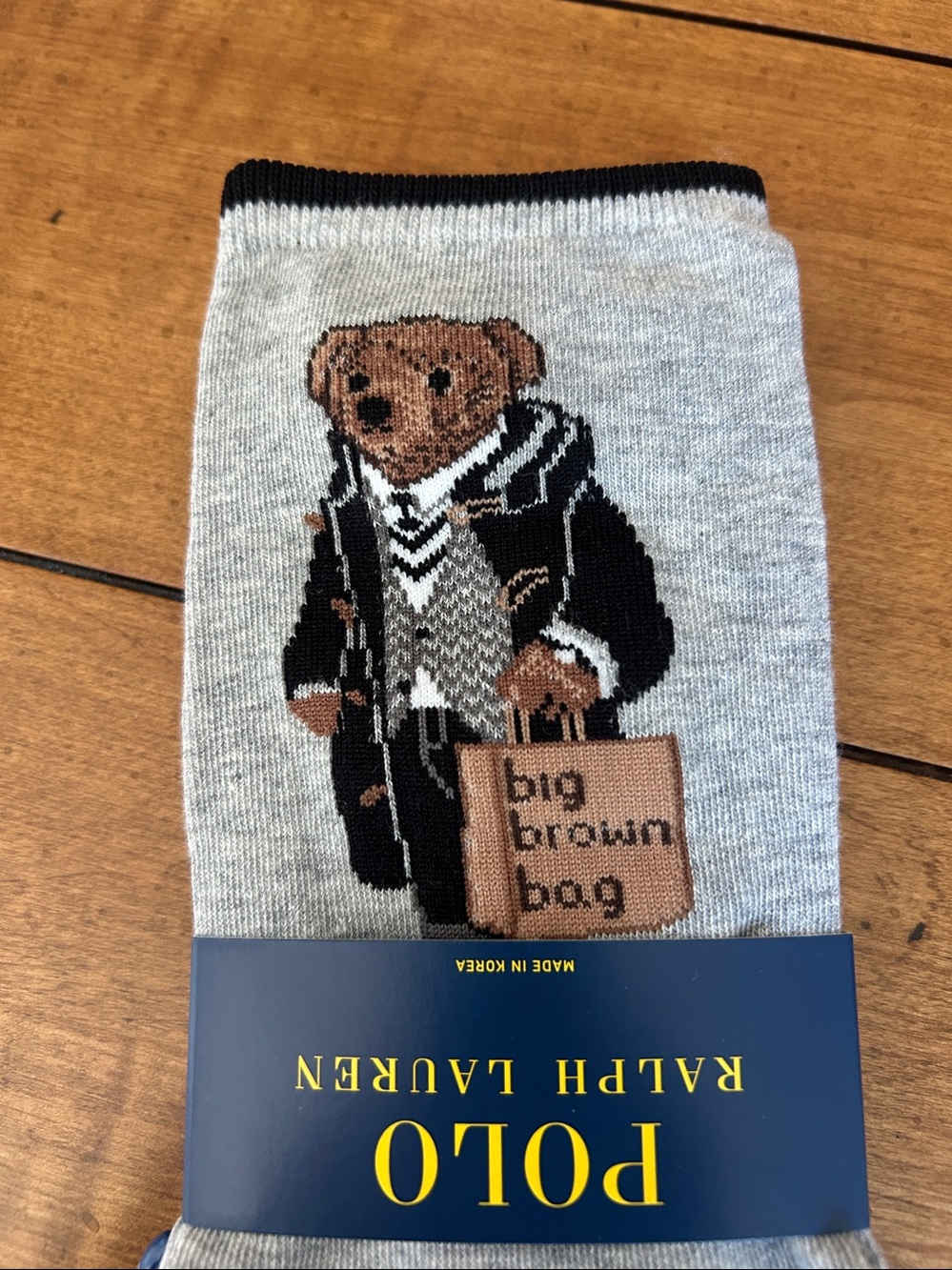 Polo by Ralph Lauren women’s Light Gray Bear Crew Socks Bloomingdales